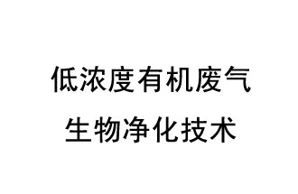 低濃度有機(jī)廢氣生物凈化技術(shù)