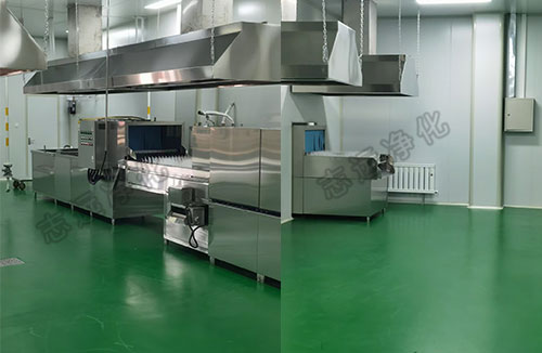 中央大廚房團餐生產(chǎn)線設備間1-志遠凈化